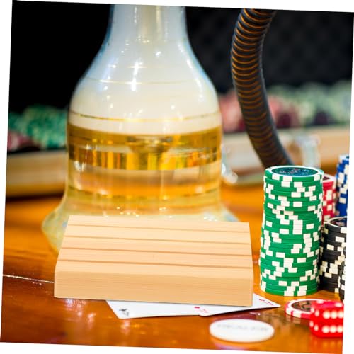 Abaodam 2Pcs Wooden Card Stand Holder for Board Games Playing Card Display Base Supports Any Card Game for Card Deck Organization and Gameplay