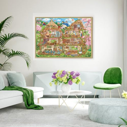 HUADADA-Witch's House-Jigsaw Puzzles for Adults 1000 Pieces, Interlock Perfectly No Dust, Impossible Difficult Hard Fun 1000 Piece Jigsaw Puzzles for Adults-1:1 Poster - color: Witch's House