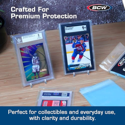 BCW Resealable Graded Card Sleeves | 200 Pack | Universal Fit for PSA, Beckett, SGC & More | Acid-Free Archival Polypropylene | 3¾ x 5½ with 1” Flap - style: 200 Pack