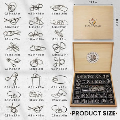Wooden Brain Teaser Puzzles for Adults - Metal Puzzles for Adults - Metal Puzzles Brain Teasers