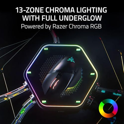 Razer Basilisk V3 Pro 35K Wireless Gaming Mouse, 140 Hr Battery, Black | 35K DPI Optical Sensor Gen 2, HyperScroll Tilt Wheel, 13 Customizable Controls, Chroma RGB, Optical Switches Gen 3 - color: Black