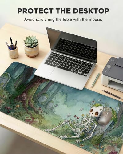 Mouse Pad, Desk Mat, 31.5x11.8in Large Mousepad, Forest Remains | Desk Pad with Stitched Edge & Rubber Non-Slip Bottom, Gaming Mouse Pad, Extended Mousepad for Home, Office - color: Forest Remains