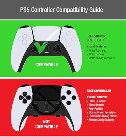 SensePro PS5 Controller Skin Grip, Anti-Slip Studded, Blue | Dock Compatible, Soft Gel Silicone Cover for Playstation 5 Dualsense, Rubber Protector, Raised Thumb Grip Caps - color: Blue