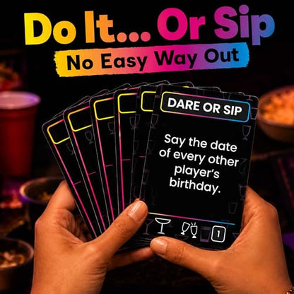 QUOKKA Dare Or Sip Party Card Game – Adults Only Drinking-Style Game with 95 Tasks for Friends, Couples & Games Nights, Bold Challenges & Funny Dares Ages 21+ - color: Do Or Sip