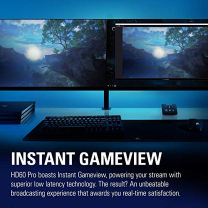Elgato HD60 Pro1080p60 Capture and Passthrough, PCIe Capture Card, Low-Latency Technology, PS5, PS4, Xbox Series X/S, Xbox One