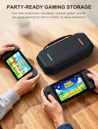 JUSPRO Carrying Case for Nintendo Switch 2, Hard Shell Travel Case with Large Storage for Console & Accessories