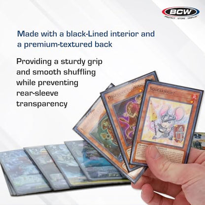 BCW Elite2 Matte Card Sleeves – White | Anti-Glare Front | Textured Back | Fits Standard 2.5" x 3.5" Cards - 100 Pack - color: White
