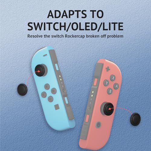 6Pcs Silicone Analog Stick Covers for Nintendo Switch, OLED, Joy-con Controller Thumb Grips, Joystick Replacement Caps
