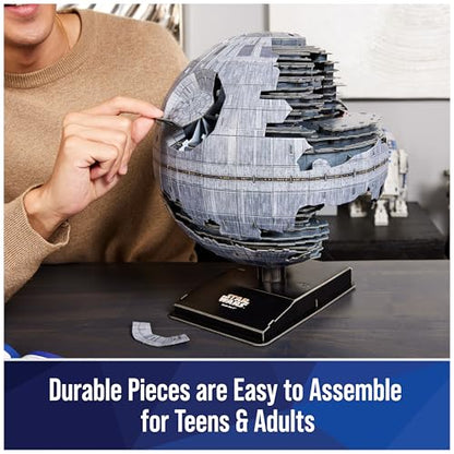4D Build Star Wars Deluxe Death Star II Cardstock 3D Model Kit, Star Wars Gifts, Desk Décor for Fans & Collectors, 272 Pieces, 3D Puzzles, Gift Ideas for Ages 12 & Up - style: Deluxe Death Star II 3D 272 pcs