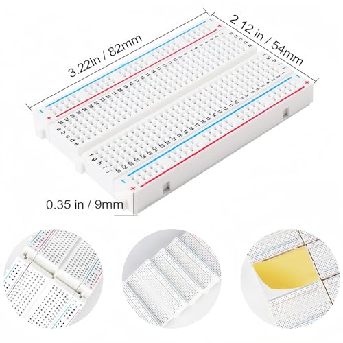 REXQualis Electronics Basic Kit w/Power Supply Module, Breadboard, Jumper Wire, LED,Resistor, comes with more than 300pcs sensors and components for fun and simple electronic projects.