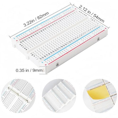 REXQualis Electronics Basic Kit w/Power Supply Module, Breadboard, Jumper Wire, LED,Resistor, comes with more than 300pcs sensors and components for fun and simple electronic projects.