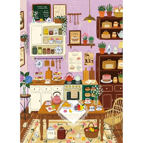 1000 Piece Jigsaw Puzzles for Adults, Kitchen Puzzle with 1:1 HD Poster, Precise Interlocking, Letter Markings on Back, Dust-Free, Stress Relief & Ideal Family Game Gift - color: Kitchen