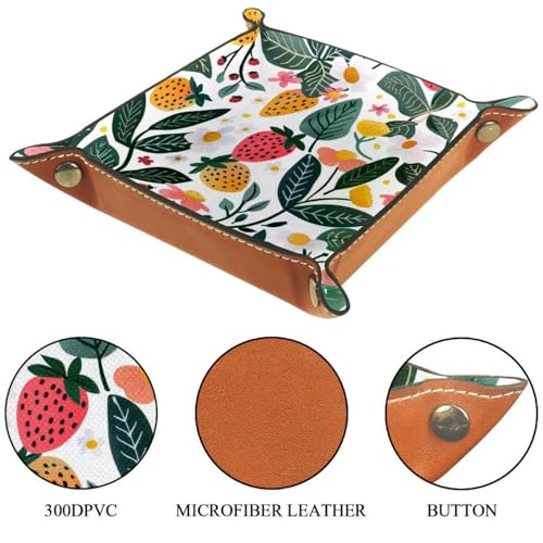Strawberry Florals Dice Tray Dice Rolling Tray Folding Dice Holder for Dice Games, Like RPG, DND and Other Table Games - color: Multi 3
