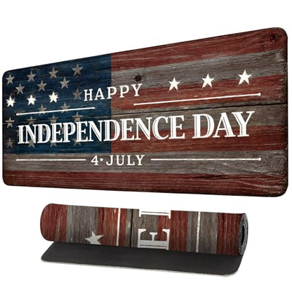 Mouse Pad, Large Anti-Slip with Stitched Edges Desk Mat Desktop Laptop Computer Desk Keyboard Mat,Table Protector Blotter Mat (National Flag, 35.4" x 15.7") - color: National Flag, size: 35.4" x 15.7"