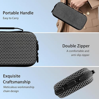 Carrying Case for Nintendo Switch 2 2025 Holds 24 Cartridges w/Pockets | 11.61-inch hard EVA shell with 24 game card slots, zippered pocket, soft lining, wrist strap, and accessory storage, Black - style: Carrying Protective Case