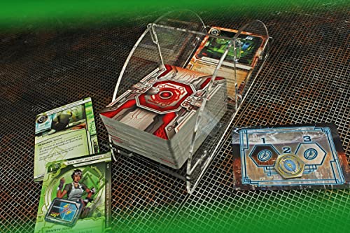 LITKO Standard Card Deck Holder | Draw & Discard, 75-100 | US/EU 70x100mm | Playing card tray for Magic, Pokémon & TCGs | Angled finger notch | Snap-fit, no glue | Laser-cut acrylic - color: Clear, size: Holds 75-100 Standard Cards. Draw & Discard Piles