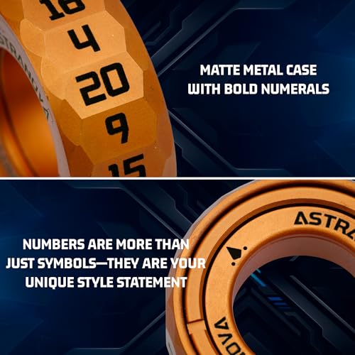 Unique D20 Unlimited dice D20 Dice Ring Spinning Top Jewelry - Zinc Alloy RPG Gaming Accessory with Rotating Dice D20, Geek Gift for Tabletop Gamers (Copper) - color: Copper