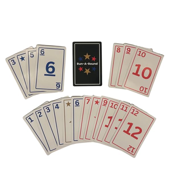 Run-A-Round Card Game, Family Card Game for Kids & Adults, 10 Fun Rounds - Add One Card Each Round, No Player Elimination, Ages 7+, 2-6 Players, 30+ Minutes
