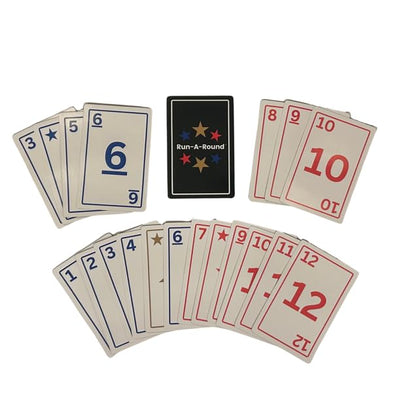 Run-A-Round Card Game, Family Card Game for Kids & Adults, 10 Fun Rounds - Add One Card Each Round, No Player Elimination, Ages 7+, 2-6 Players, 30+ Minutes