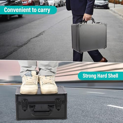EcoVibe Graded Card Case, Aluminum Alloy Trading Card Storage Box with Carry Handle, Sports Card Case Holders with Dividers, Graded Card Storage Boxes Fits Psa, TCG, Csg, BGS, SGC Slabs - color: 3GE KX