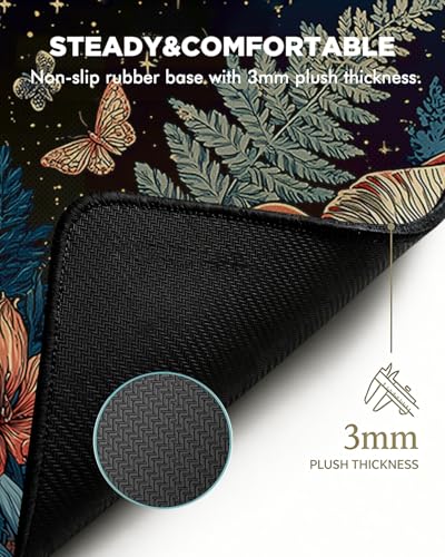 Mouse Pad, Desk Mat, 31.5x11.8in Large Mousepad, Mushroom | Desk Pad with Stitched Edge & Rubber Non-Slip Bottom, Gaming Mouse Pad, Extended Mousepad for Home, Office - color: Mushroom