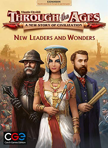 CGE Through The Ages: New Leaders and Wonders Board Game Expansion | Add new leaders, wonders, and military cards to change the flow of history and build even greater civilizations!