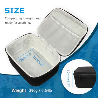 Hard EVA Protective Carrying Case Compatible with 3M 6200, 6300, 6500, 7502 Half Face Respirator Mask, Extra Deep 8.3" x 6.3" x 4.7" Storage Box for Cameras, Tools and Travel Accessories