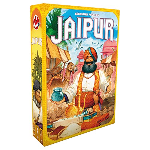 Jaipur Board Game - 2-Player Trading Card Strategy for Adults & Families, Fast-Paced Merchant Duel, Adult Board Games, Fun for Adults, 2 Players, Ages 10+, 30 Minute Playtime | For quick duels, trade goods for top rupees, Fast-paced timing in a 2-player f