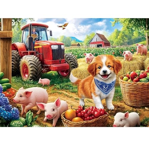500 Piece Puzzles for Adults,Farm Dog Jigsaw Puzzles 500 Pieces | 500 Piece Puzzles for Adults,Farm Dog Jigsaw Puzzles 500 Pieces - style: Farm Dog