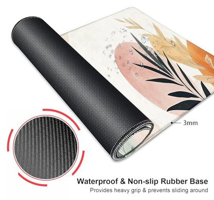 Large Mouse Pad, Desk Mat Computer Keyboard Pad Non-Slip Rubber Base Waterproof with Stitched Edges for Laptop Gaming, Office & Home 31.5 x 11.8 Inch (XL-01) - color: Xl-01