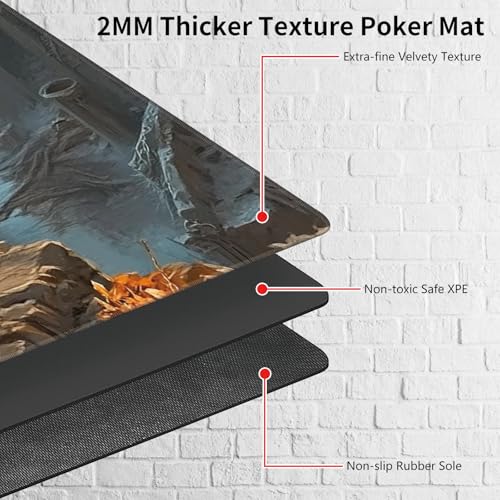 MTG Playmat 24 x 14in Includes Storage Bag,TCG Playmat with Soft Surface Premium Non-Slip Rubber Backing Stitched Edges Durable Gaming Mat,Raccoon Knight - color: Raccoon Knight, size: 24"×14"Regular