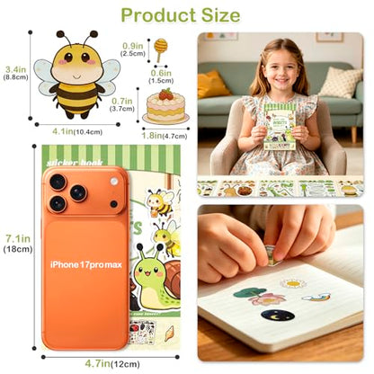 Make Your Own Insect Sticker Book, 10 Bug Stickers Sheets and 1 Scene Card, Spring Crafts for Kids Party Favors and Preschool Activities, Mix and Match for Water Bottles, Gifts, Cards - style: Insect