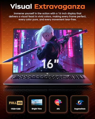 KAIGERR 2025 AMD Laptop, 16.0inch Laptop Computer with AMD Ryzen 7 5000 Series(8C/16T, Up to 4.5GHz), 16GB RAM 512GB NVMe SSD Windows 11 Laptop, Radeon RX Vega 8 Graphics,WiFi 6, Backlit KB