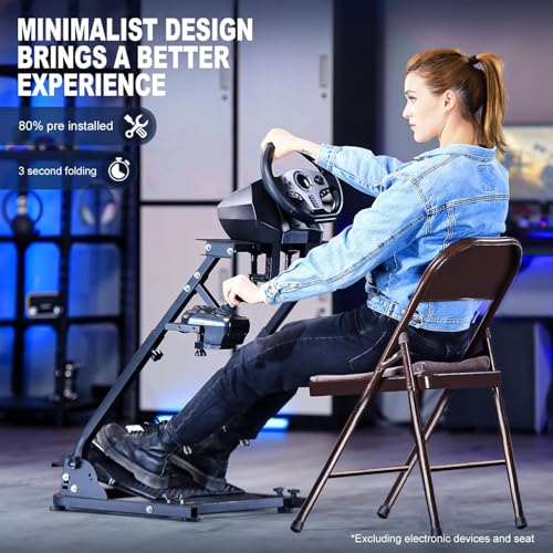 Marada Racing Steering Shifter Mount Racing Wheel Stand Pro Compatible with Logitech G27 G25 G29 G920, Pedals NOT Included Wheel Stand