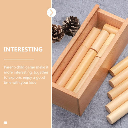 BESPORTBLE Brain Teaser Sticks Wooden Box Puzzle Unlocking Sticks Box Educational Toy for Kids and Adults Assembly and Disentanglement Challenge for Problem Solving Parent-Child Play