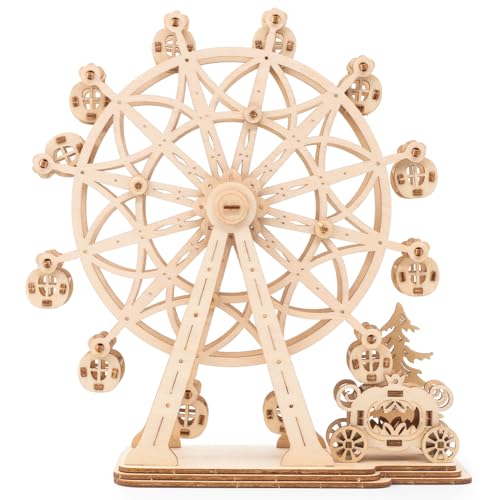Ferris Wheel 3D Wooden Puzzle DIY Building Model Kit | For Adults, Xmas Gift - style: Ferris Wheel