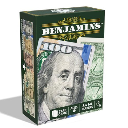 Benjamins Cash Cards – Money-Themed Card Games for Teens, Families & Adults. Fast-Paced Card Games for Parties, Travel and Game Night Where the Most “Cash” wins.