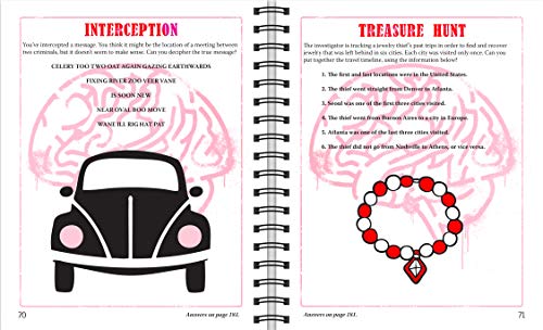 Brain Games - Criminal Mind Puzzles: Crime-Themed Brain Teasers | Visual, Verbal, Memory & Logic Puzzles | Spiral Bound Activity Book for Adults & Teens