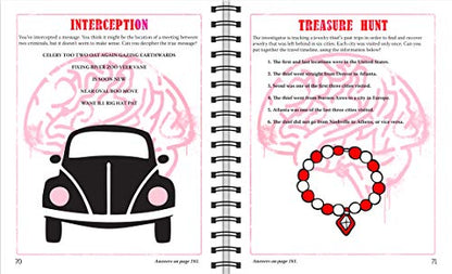 Brain Games - Criminal Mind Puzzles: Crime-Themed Brain Teasers | Visual, Verbal, Memory & Logic Puzzles | Spiral Bound Activity Book for Adults & Teens
