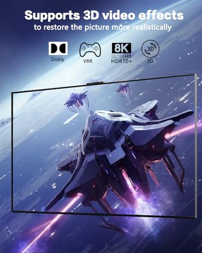 HDMI Switch 4K 240Hz - New Upgrade 5 in 1 Out 8K@60Hz 4K@240Hz HDMI Switch with Remote Support 3D/HDR/HDCP2.3, Compatible with PS5/4 Xbox Roku Apple TV Fire Stick 8k HDMI2.1 Switcher