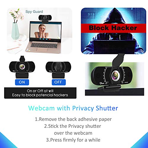 Akyta Webcam for PC, 1080P Webcam with Microphone/Tripod/Privacy Cover/Wide Angle 110°, Plug & Play USB Web Camera for Desktop Computer PC Laptop Mac Video Calling/Streaming/Zoom Conference ﻿ - color: PC HD Webcam 1080P