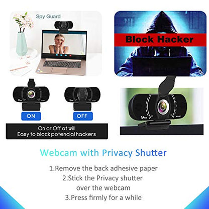 Akyta Webcam for PC, 1080P Webcam with Microphone/Tripod/Privacy Cover/Wide Angle 110°, Plug & Play USB Web Camera for Desktop Computer PC Laptop Mac Video Calling/Streaming/Zoom Conference ﻿ - color: PC HD Webcam 1080P