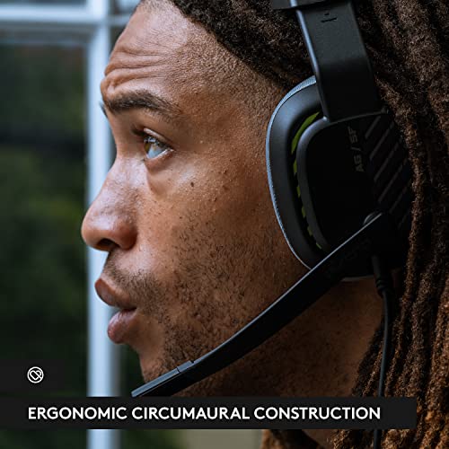 Logitech G Astro A10 Gen 2 Cross-Platform Wired Gaming Headset - Black/Xbox | 3.5mm Headphone Jack, 32mm Drivers, Flip-to-Mute Mic, Over-Ear Cup Design - color: Black/Xbox Edition