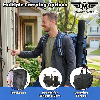 Ultimate Board Game Travel Bag – Durable Storage Case for Up to 10 Games, Water-Resistant, Adjustable Strap & Handles – Perfect for Game Nights, Conventions & Tournaments (Parent) (Charcoal Grey) - color: Charcoal Grey