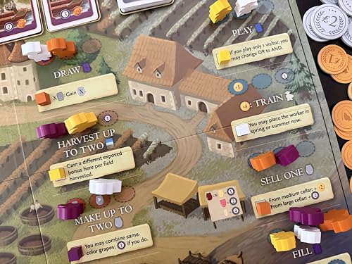 Stonemaier Games: Viticulture: Bordeaux Expansion by Jamey Stegmaier | Add to Viticulture (Base Game) | A New Board Featuring Updated Graphics, Layout, and New Mechanism | 1-6 Players, 90 Mins