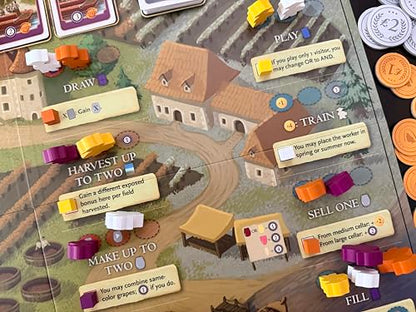 Stonemaier Games: Viticulture: Bordeaux Expansion by Jamey Stegmaier | Add to Viticulture (Base Game) | A New Board Featuring Updated Graphics, Layout, and New Mechanism | 1-6 Players, 90 Mins