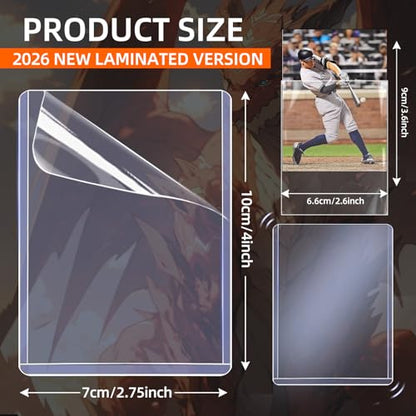 500 Film-Protected Toploaders + 500 Penny Sleeves for Baseball Trading Cards - size: 500Pack