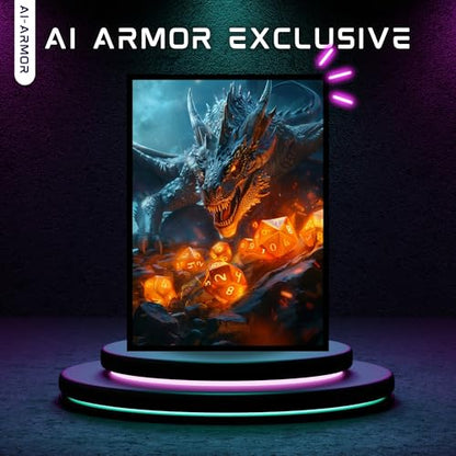 (D20 Guardian) 100% Hand-Drawn 100ct Textured Matte TCG/MTG Card Art Sleeves by Realm Guard