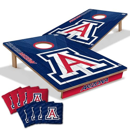 YouTheFan NCAA 2’ x 3’ Wood Cornhole Game with Logo Bags - color: Arizona Wildcats