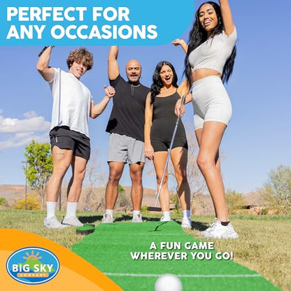 MD Sports Big Sky Putting Green Golf Training Games Pong Style, Perfect for Golf Game Practice - style: 12 Ft. Golf Putting Game